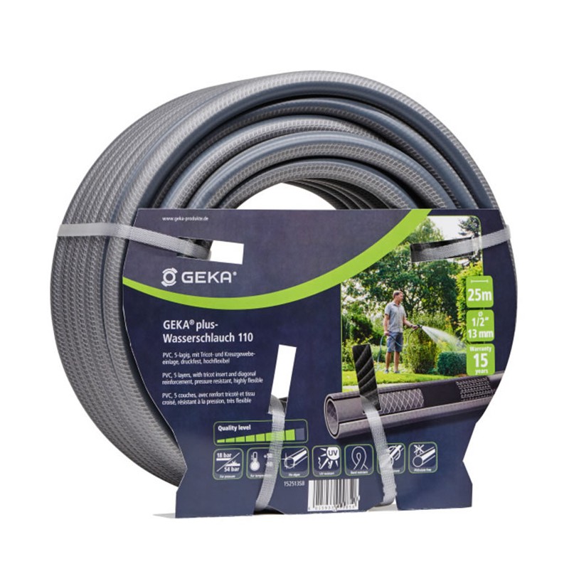 GEKA plus-Wasserschlauch "110" 3/4" - 25m-Rolle PVC 5-lagig
